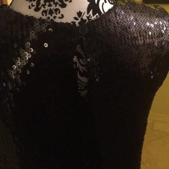 *SALE* Sinclaire 10 Black Sequin Sleeveless Dress - Picture 3 of 5